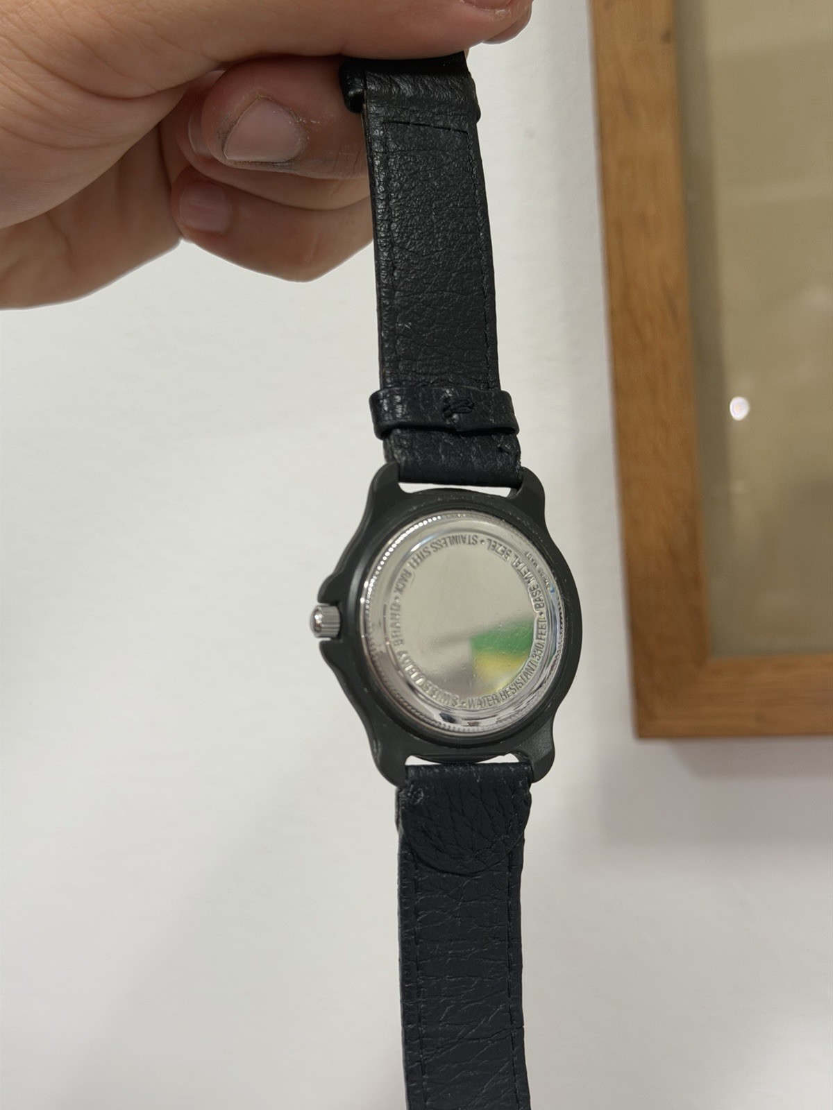 Swiss Army Brand Quartz Analog 37mm Date White Dial Black Leather Strap Box