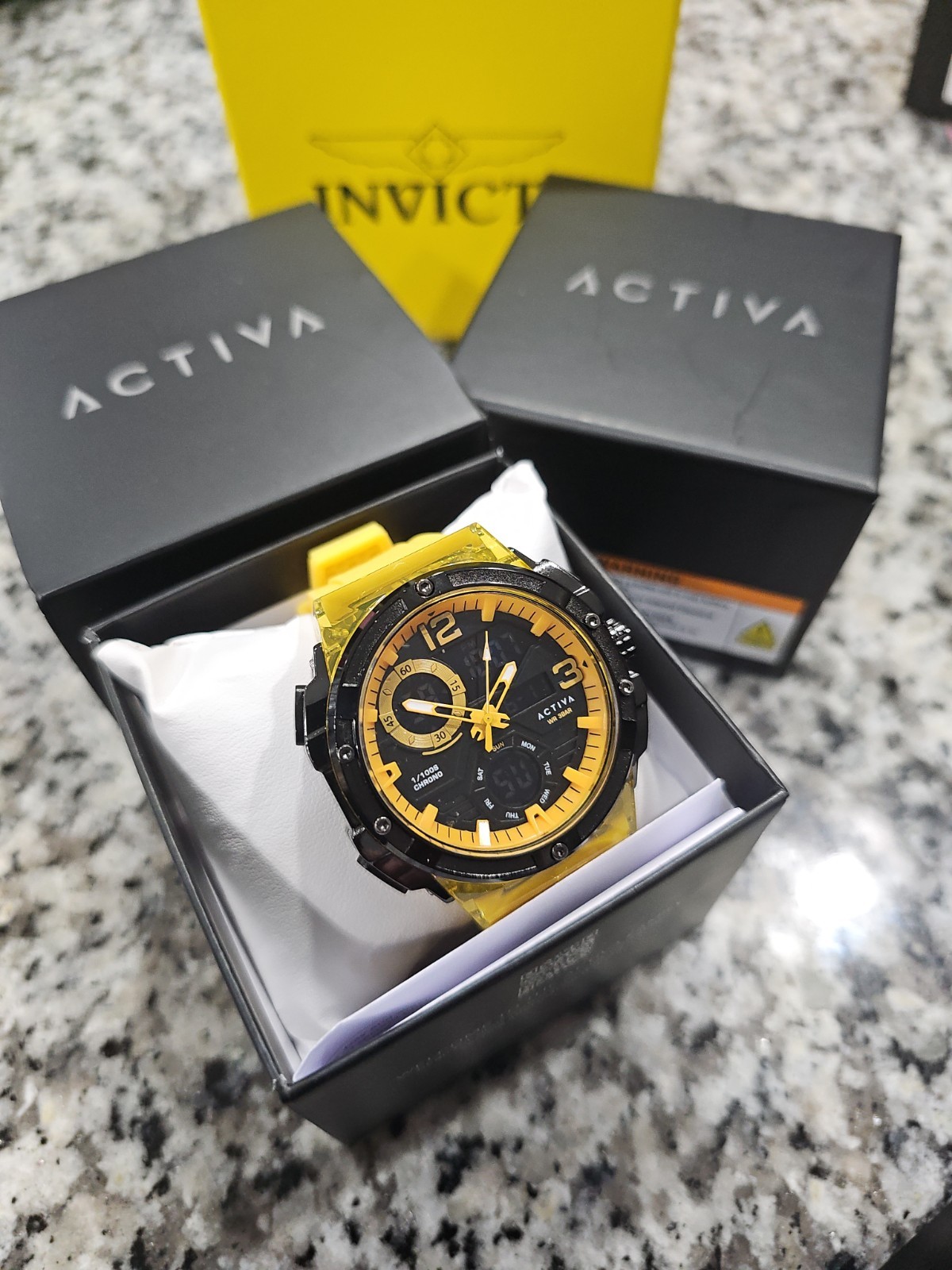 Retail 99.99 Activa Virtux X Invicta Digital Men’s Watch – 51mm. Yellow ACW8118