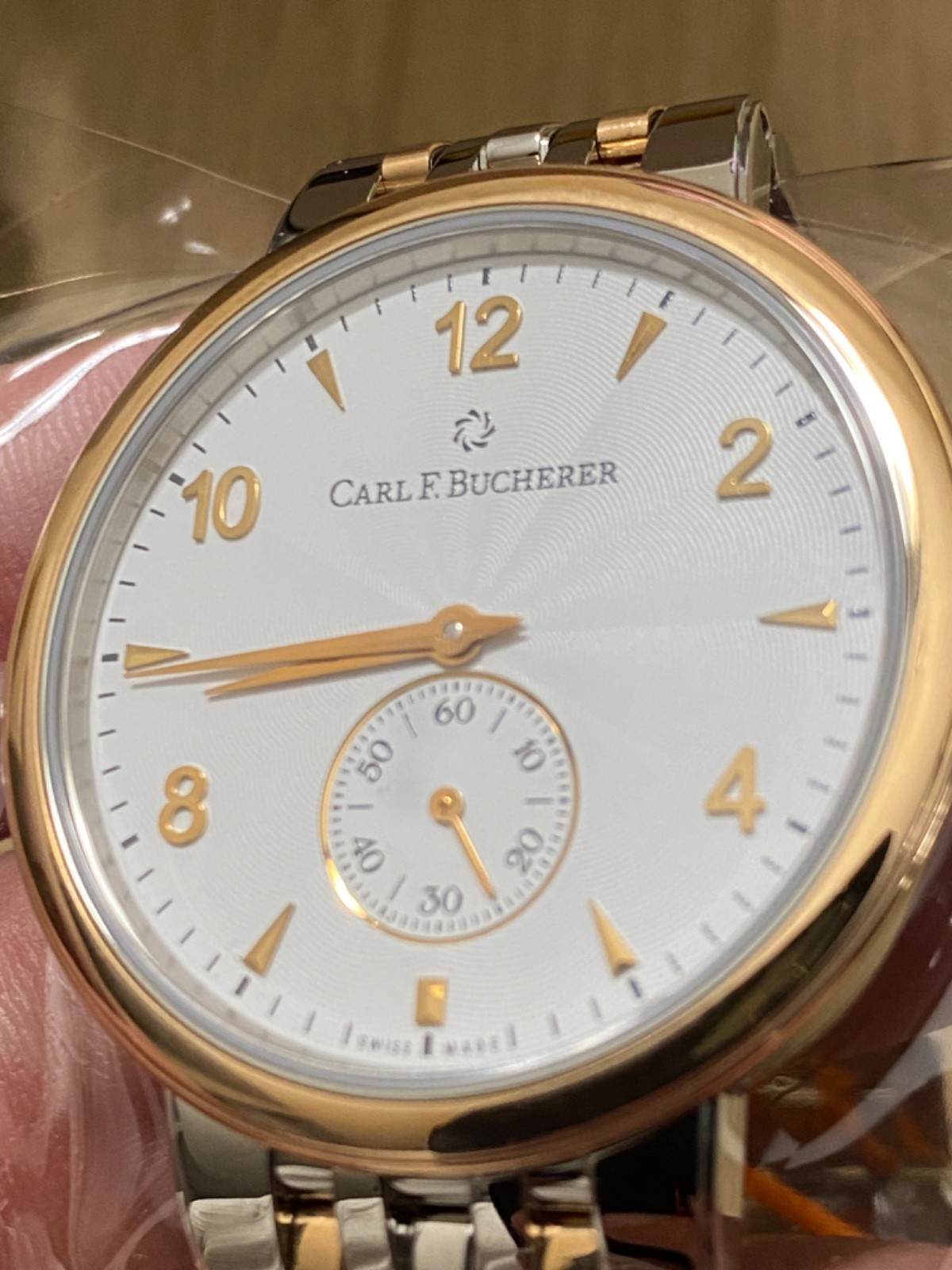CARL F BUCHERER Adamavi Hand Wind Small Seconds 18k Gold Stainless steel Watch
