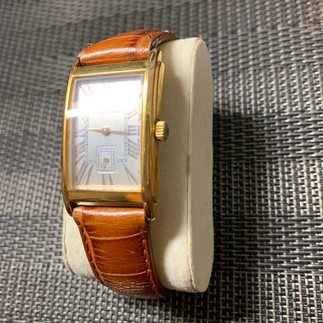 Hamilton Ardmore Watches Gold Dial Brown Leather 35mm Case