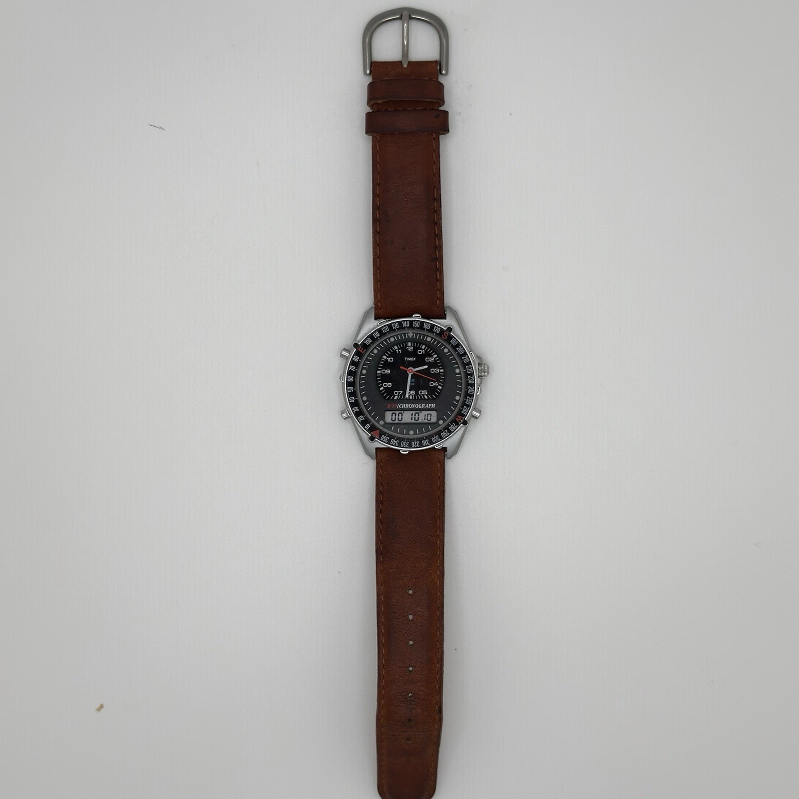 Vintage Timex B-29 Chronograph Men’s Watch Ana-Digi Lights 50m 1980s Philippines