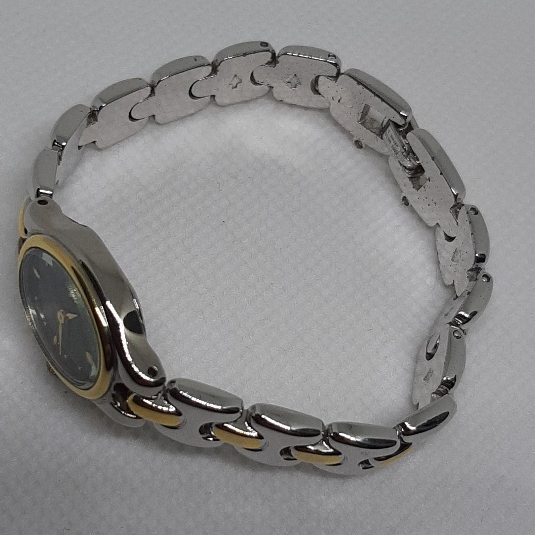 Seiko Alba Urban Ladies Quartz Watch Two-Tone Gold Silver Black Dial Oval Case
