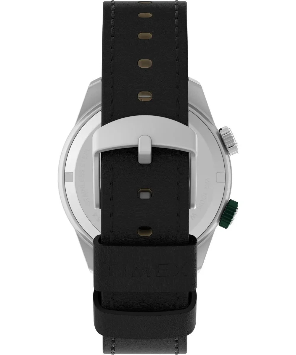 Timex Waterbury Men’s Black Dial Leather Strap 41 mm Quartz Watch TWH6Z3810