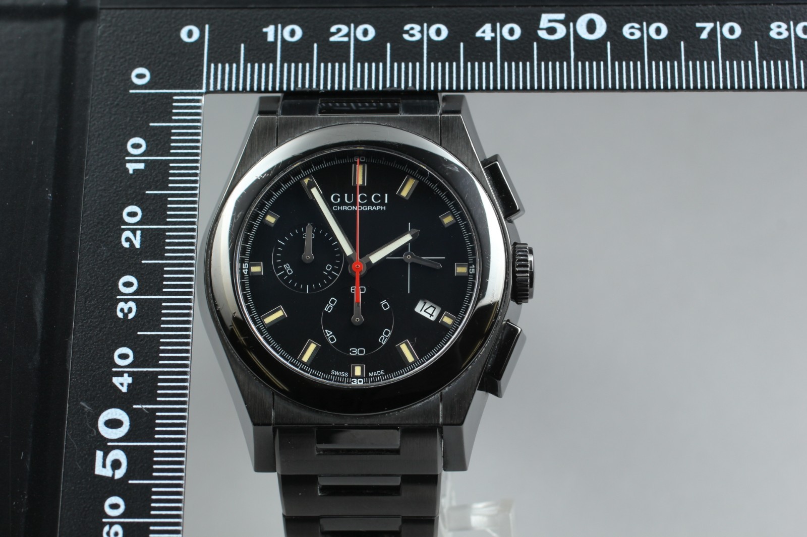 【N MINT+ w/ Box】 Gucci 115.2 Pantheon Chronograph Men’s Quartz Watch from JAPAN