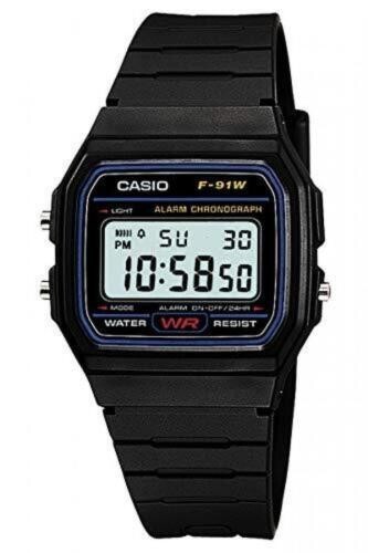 Casio F-91W-1JF Water resistant daily standard digital watch light Japan F/S New