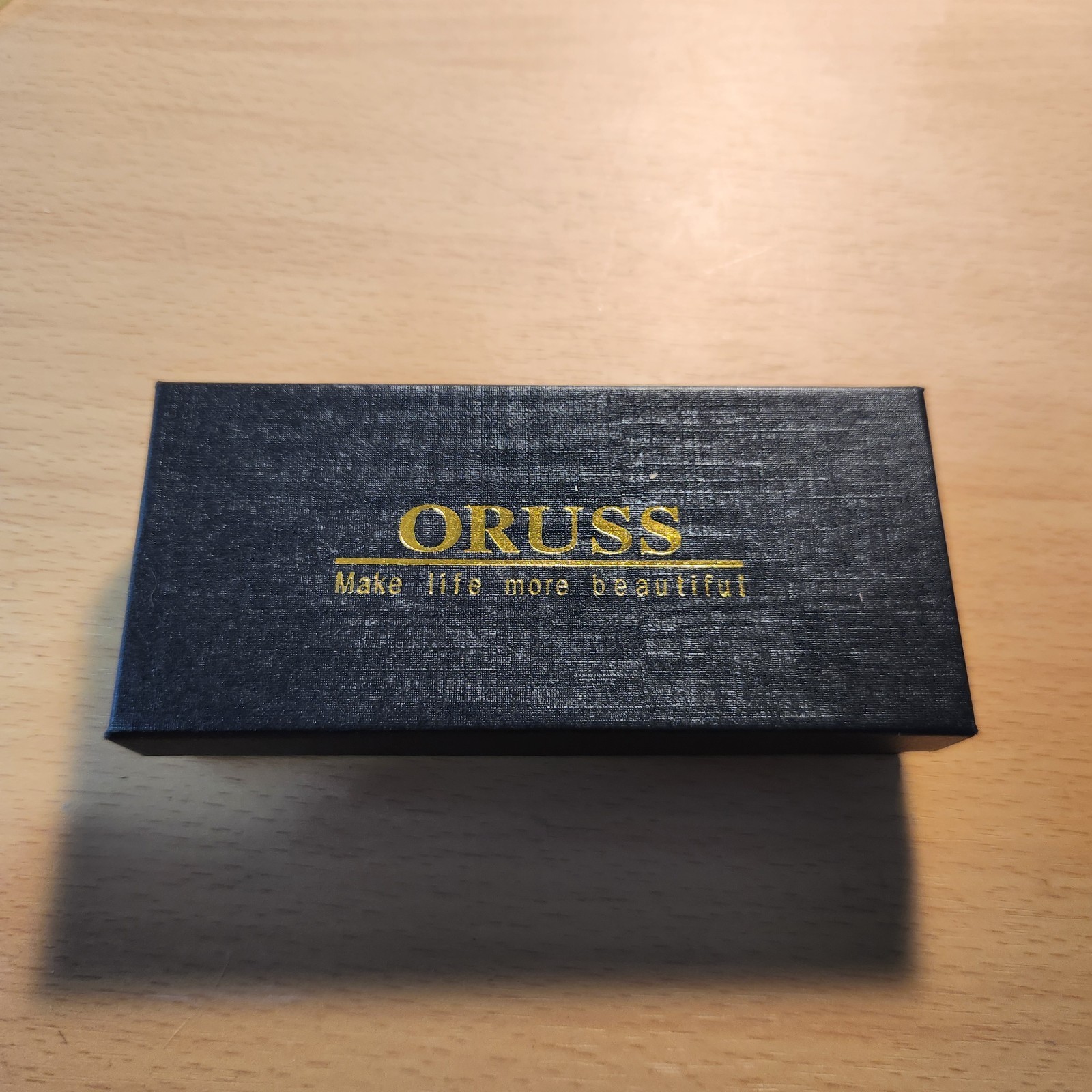 New Oruss Men’s Quartz Watch SILVER and Black Band