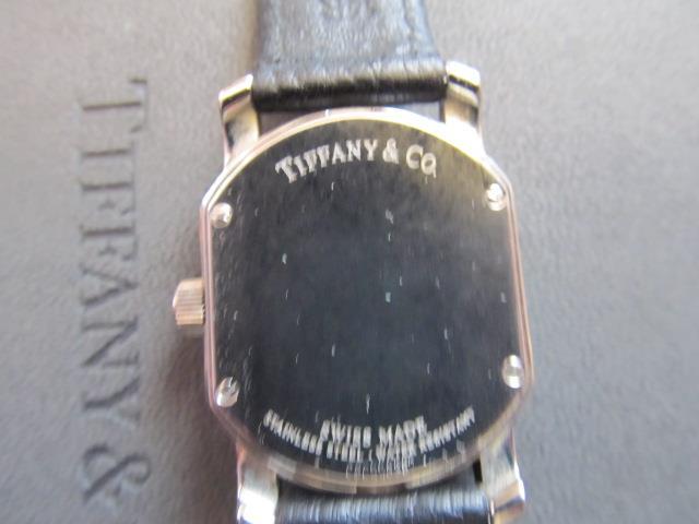 Tiffany & Co. Mark Coupe Swiss Made Black Leather Band Watch Unisex