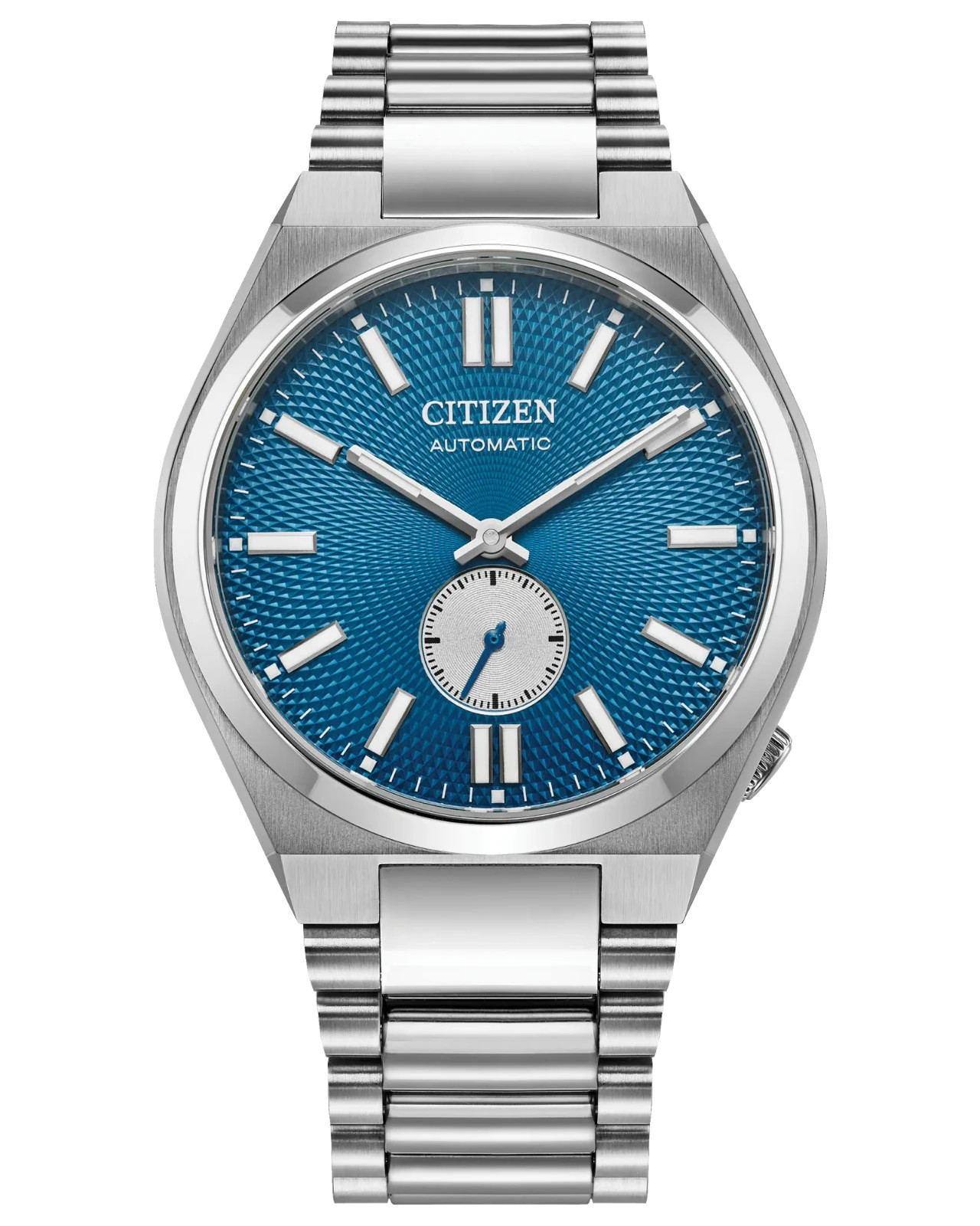 Citizen TSUYOSA Small Second Automatic Sky Blue Dial Mens Watch Model NK5010-51L
