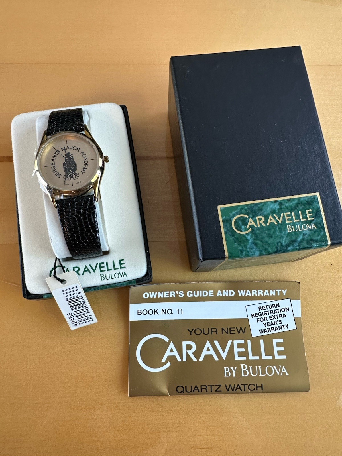 Caravelle by Bulova Watch New In Box 42A58 Military Sergeant Major NIB