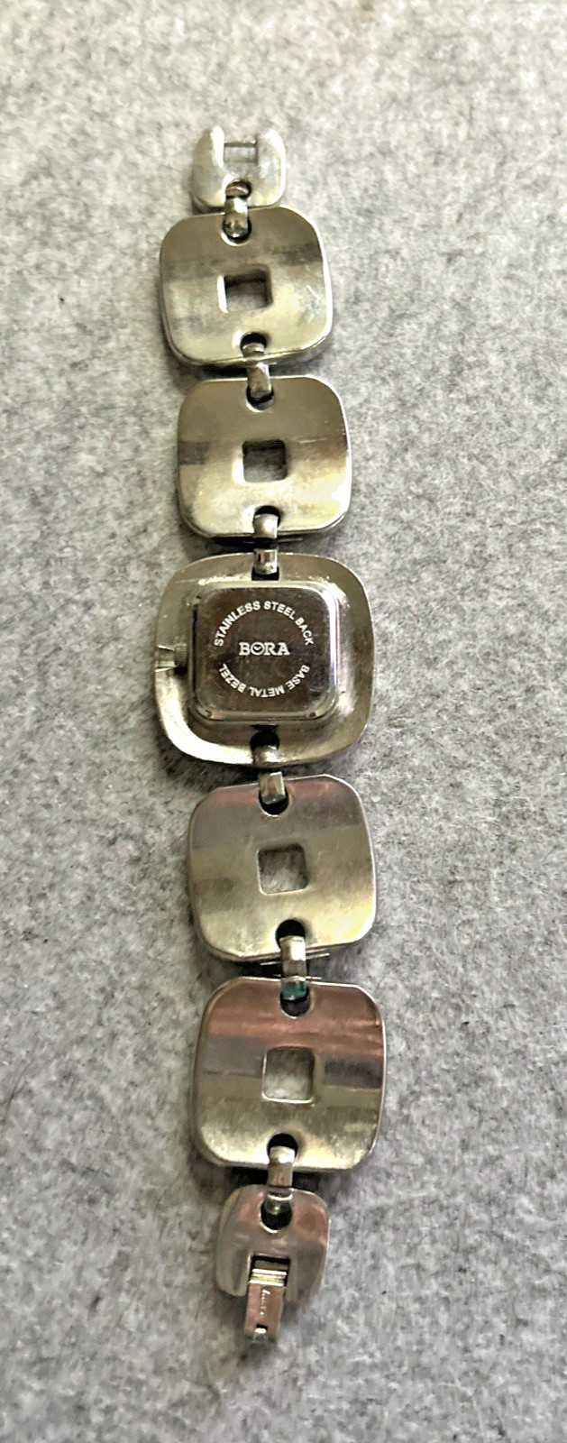 Bora Women’s 7” Square Link Watch Cream/Ivory New Battery