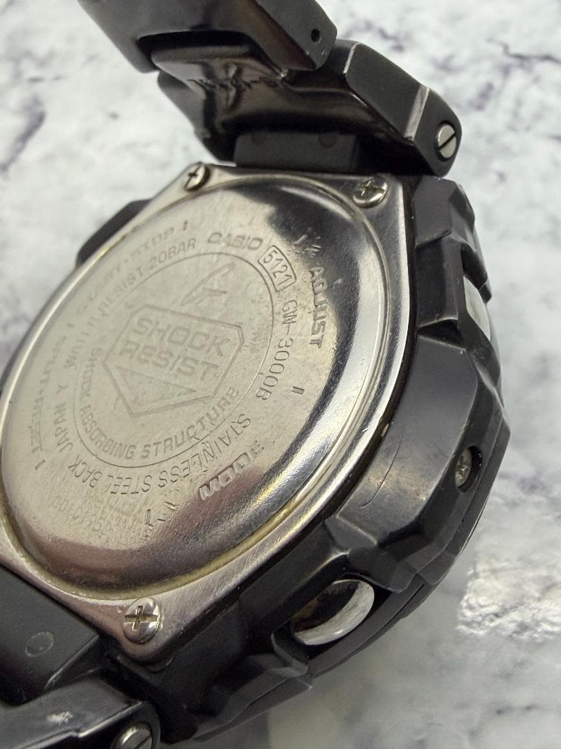 Casio GW3000B 1AJF G SHOCK GravityMaster Watch Black Orange Authentic Used