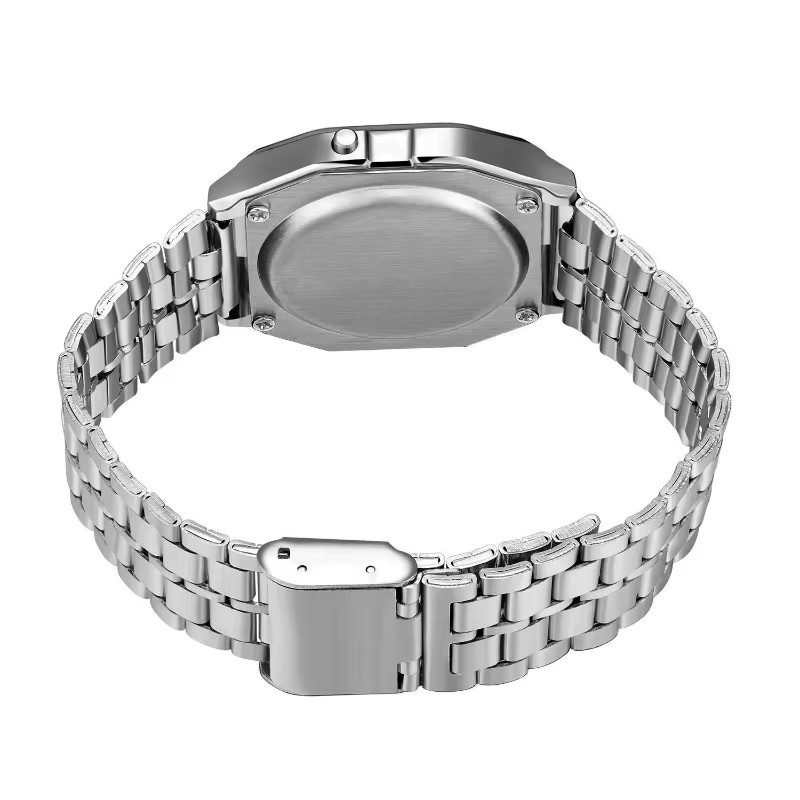Men’s Watch Digital Silver Steel Classic Alarm Light Waterproof F-91W-1 Business