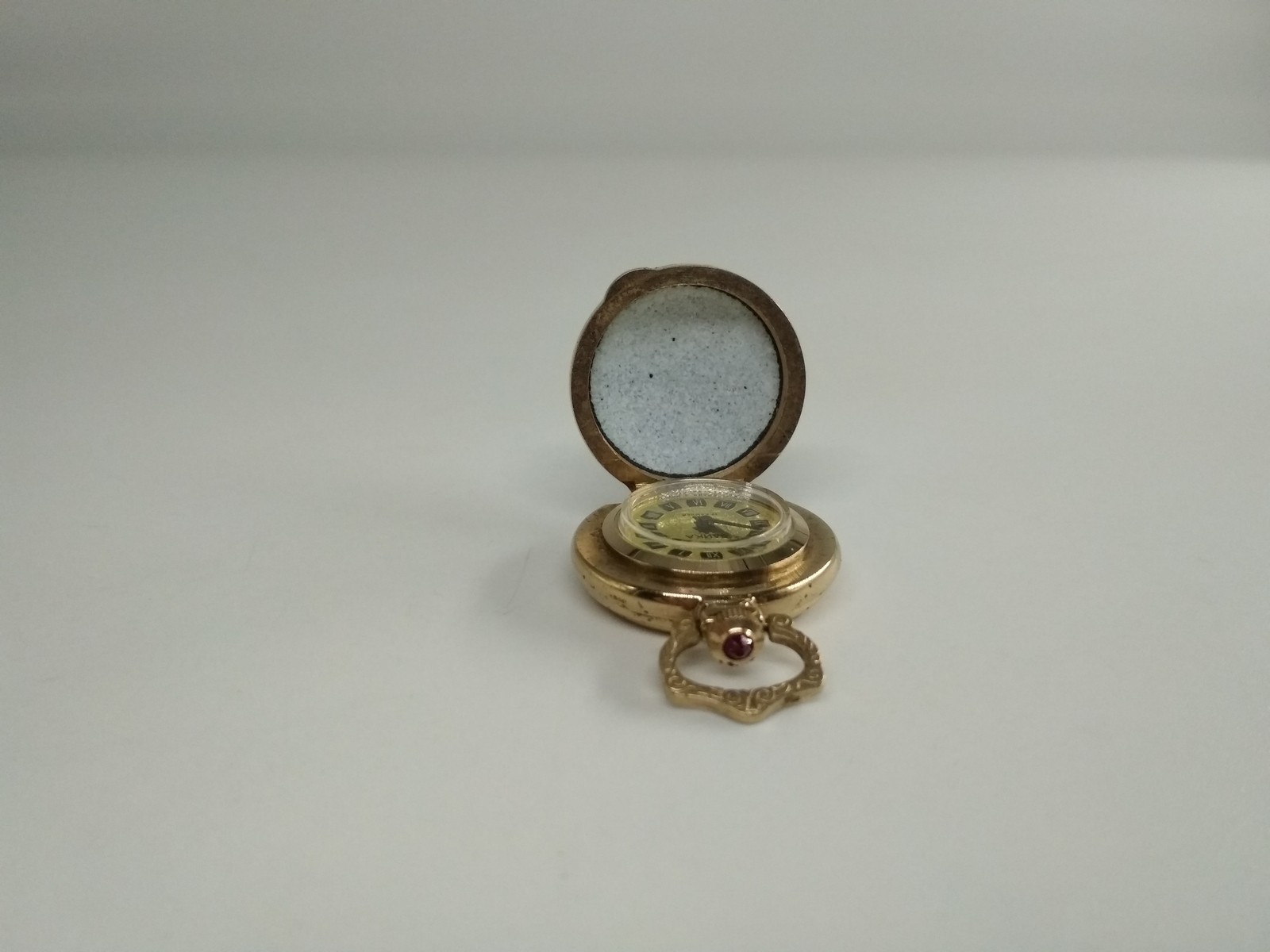 Soviet watch, pendant Chaika, Gold Plated, Locked Enamel, Made in USSR, *340