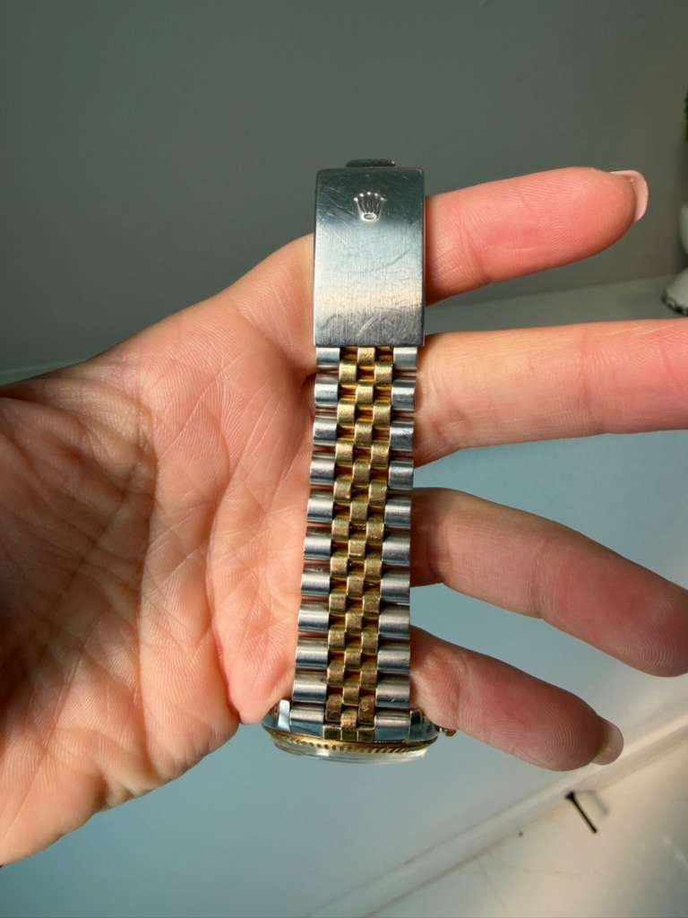Rolex Oyster Perpetual Datejust Two-Tone Gold Dial Fluted Bezel Date 36mm