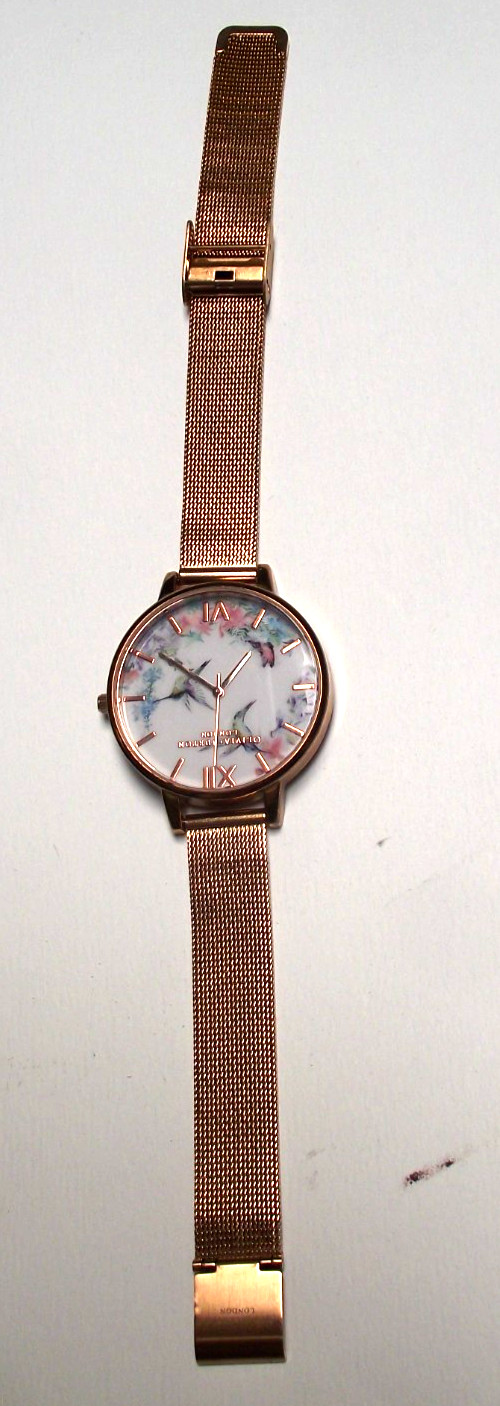 Open Box OOAK Olivia Burton 38MM Enchanted Garden Copper Lady’s Watch w/New Batt