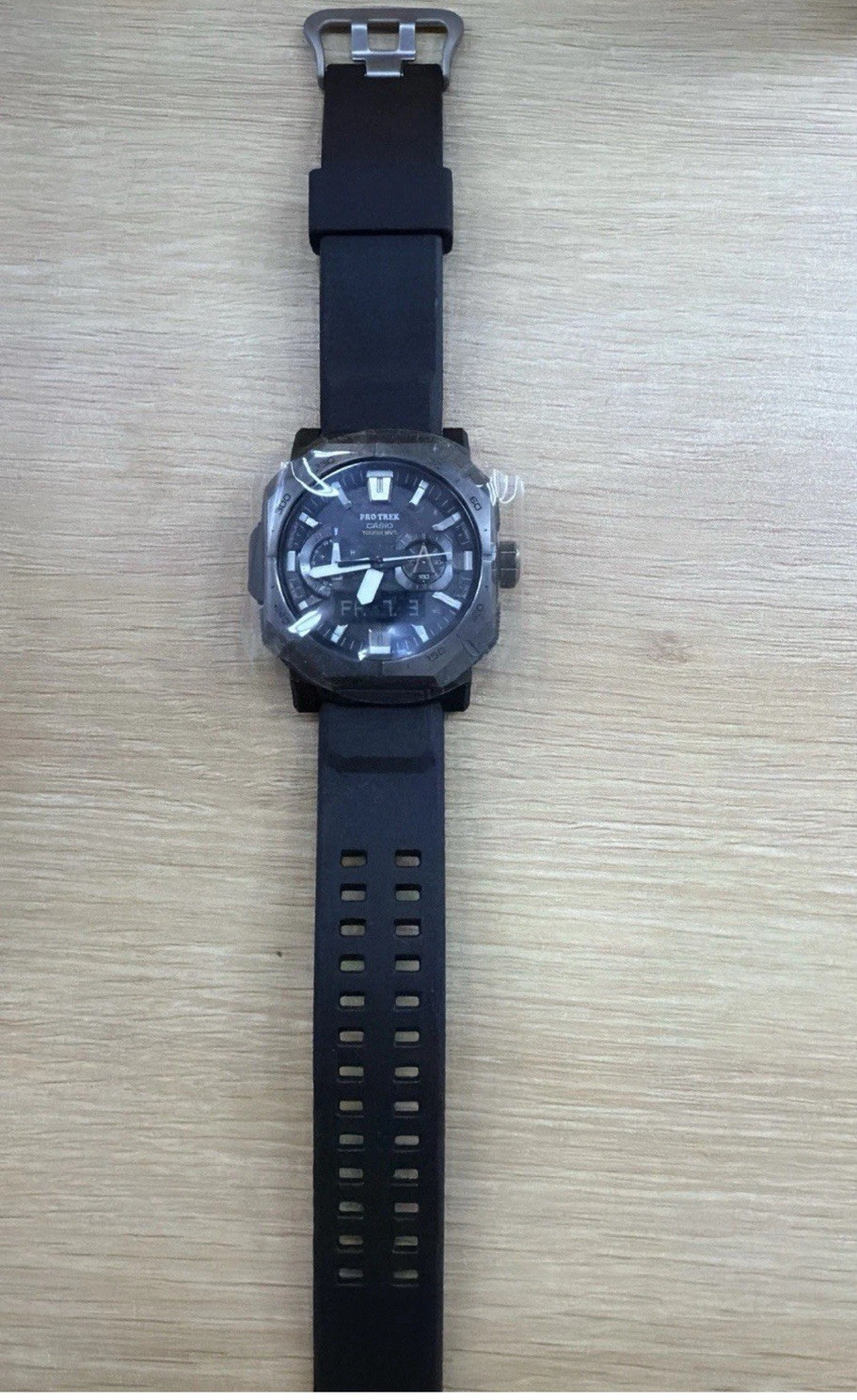 Casio Pro Trek Men’s Quartz Analog Watch Black Dial Date Resin Strap 50mm 100m
