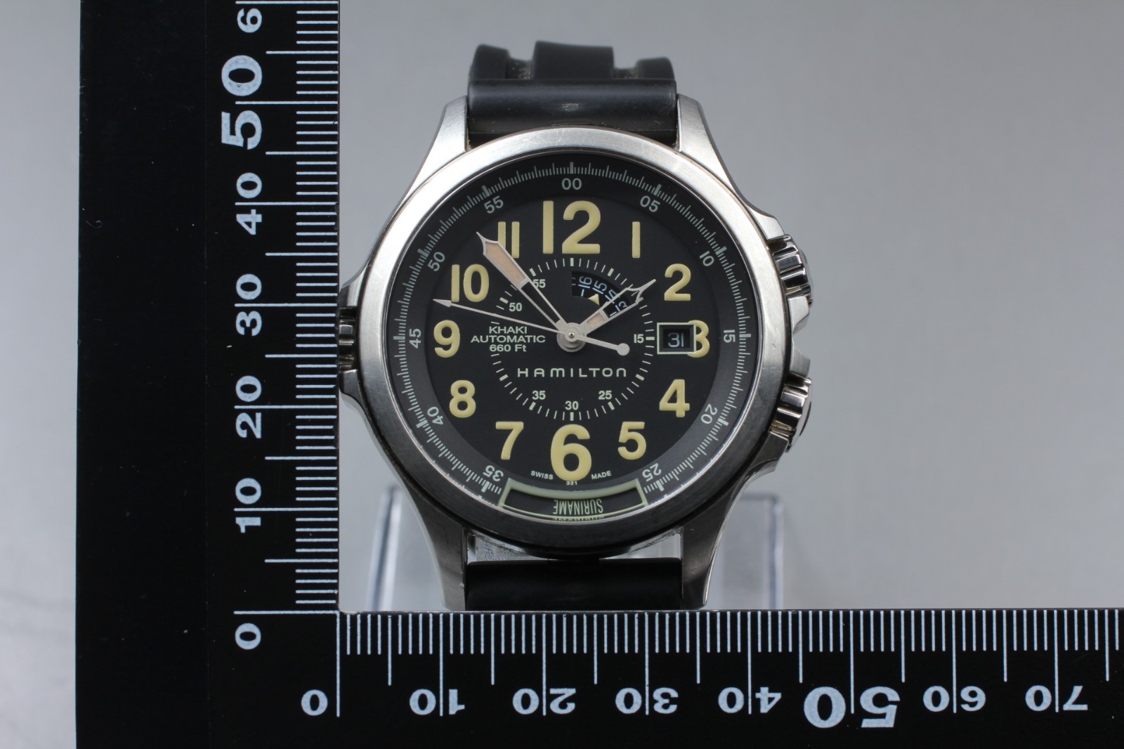 “N MINT” Hamilton Khaki Conservation Harrison Ford H775650 AT Black Men’s Watch