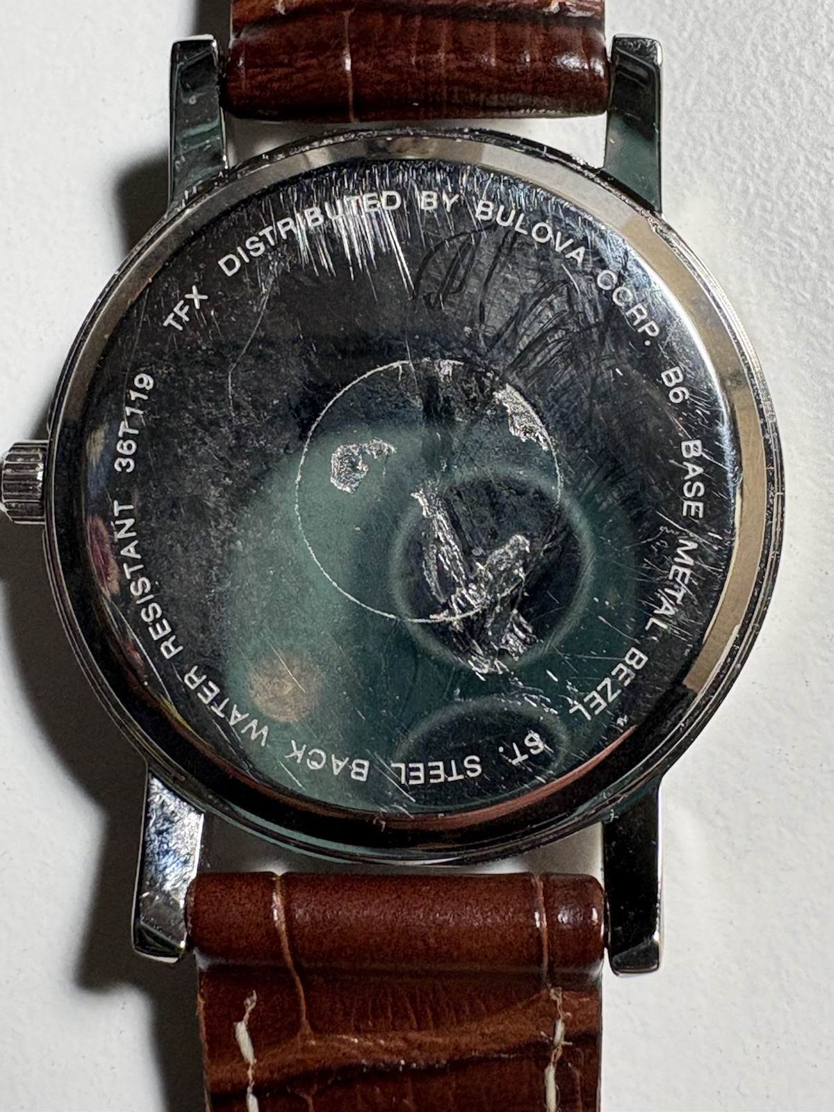 Bulova TFX Women’s Quartz Watch Silver Roman Dial Brown Leather Strap