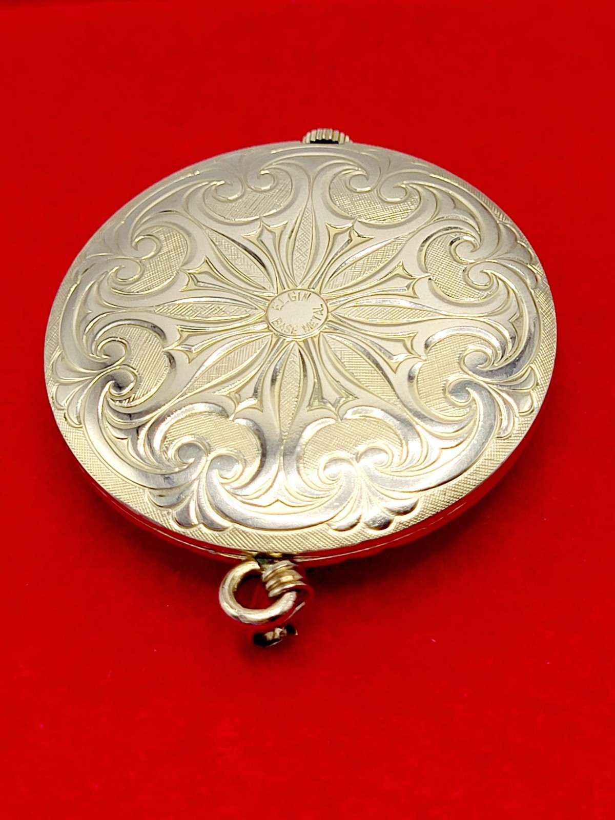 Swiss [MINT, WORKS] Elgin 34mm RARE Wind-up Women’s Pendant Watch Roman Dial