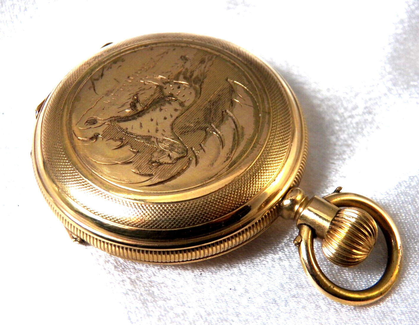 Antique Pocket Watch Hunting Case GF 10S Key Set Key Wind Gorgeous!