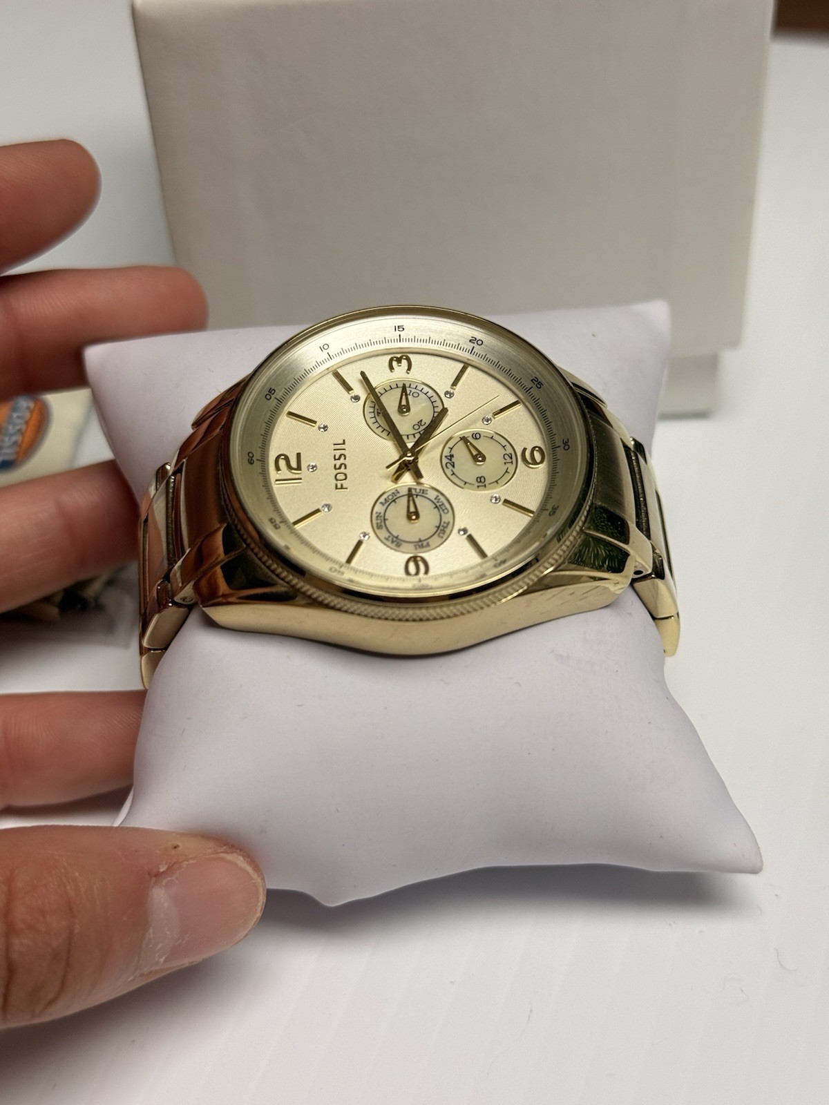 Fossil BQ1071 Gold Tone Multifunction Women’s Watch Day Date 24H