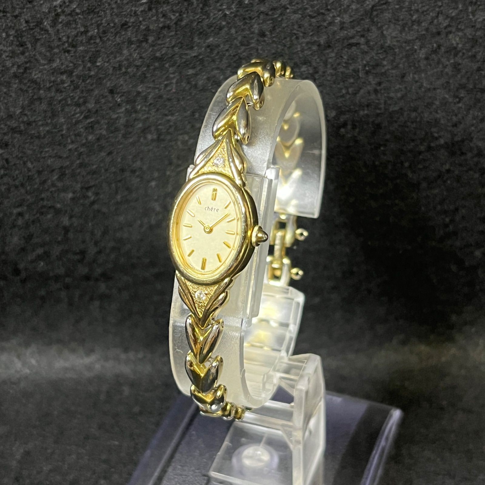 Working Item CITIZEN Chere 4520 E50641Y QZ Ivory Dial Round Women s Wristwatch T