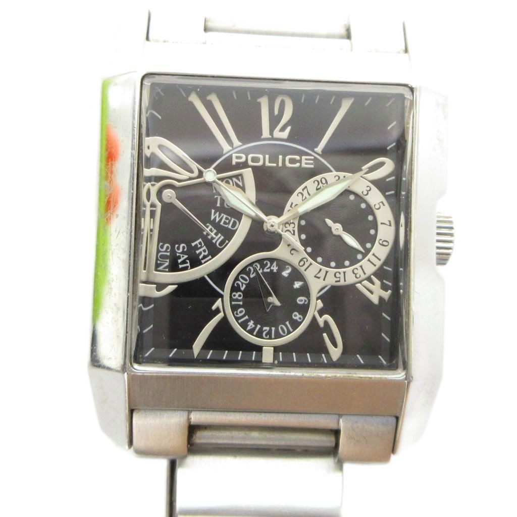 Police 10966M Men’s Quartz Watch 40mm Silver Stainless Steel AB Condition