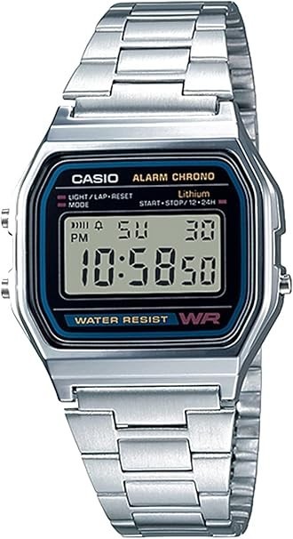 Casio A158WA Series , Unisex Digital Watch , Vintage , WR