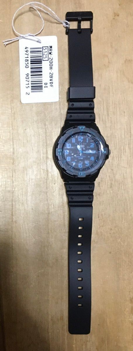 New Unused CASIO MRW 200H Diver Style Cheap Casio Rare Blue Index Military Field