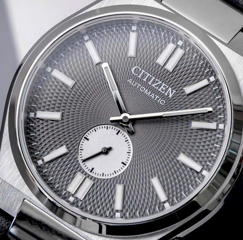 Citizen TSUYOSA Small Second Automatic Textured Gray Dial Mens Watch #NK5010-01H