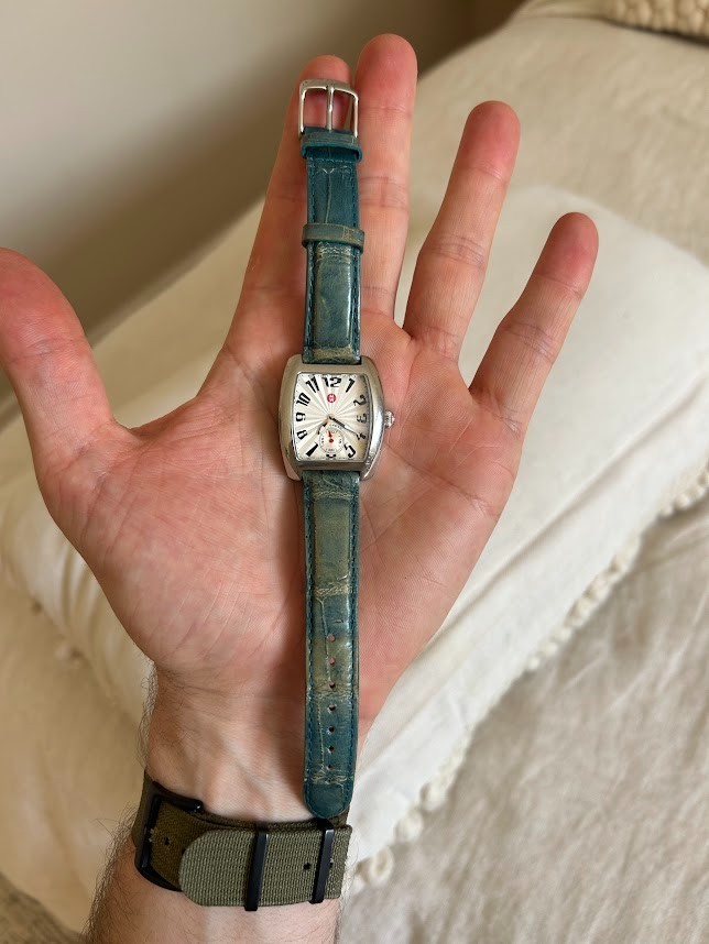 Michele Mini Urban Women’s Swiss Quartz Watch on Alligator Leather Strap