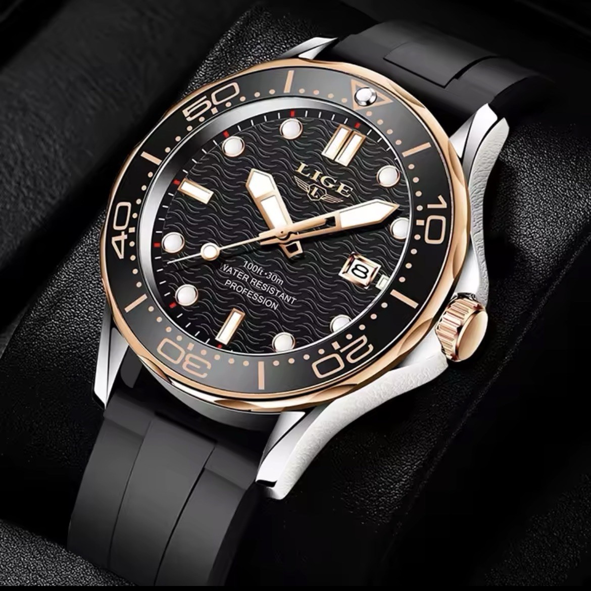 2025 LIGE New Business Mens Watches Top Brand Luxury Dive Watch For Men Waterpro
