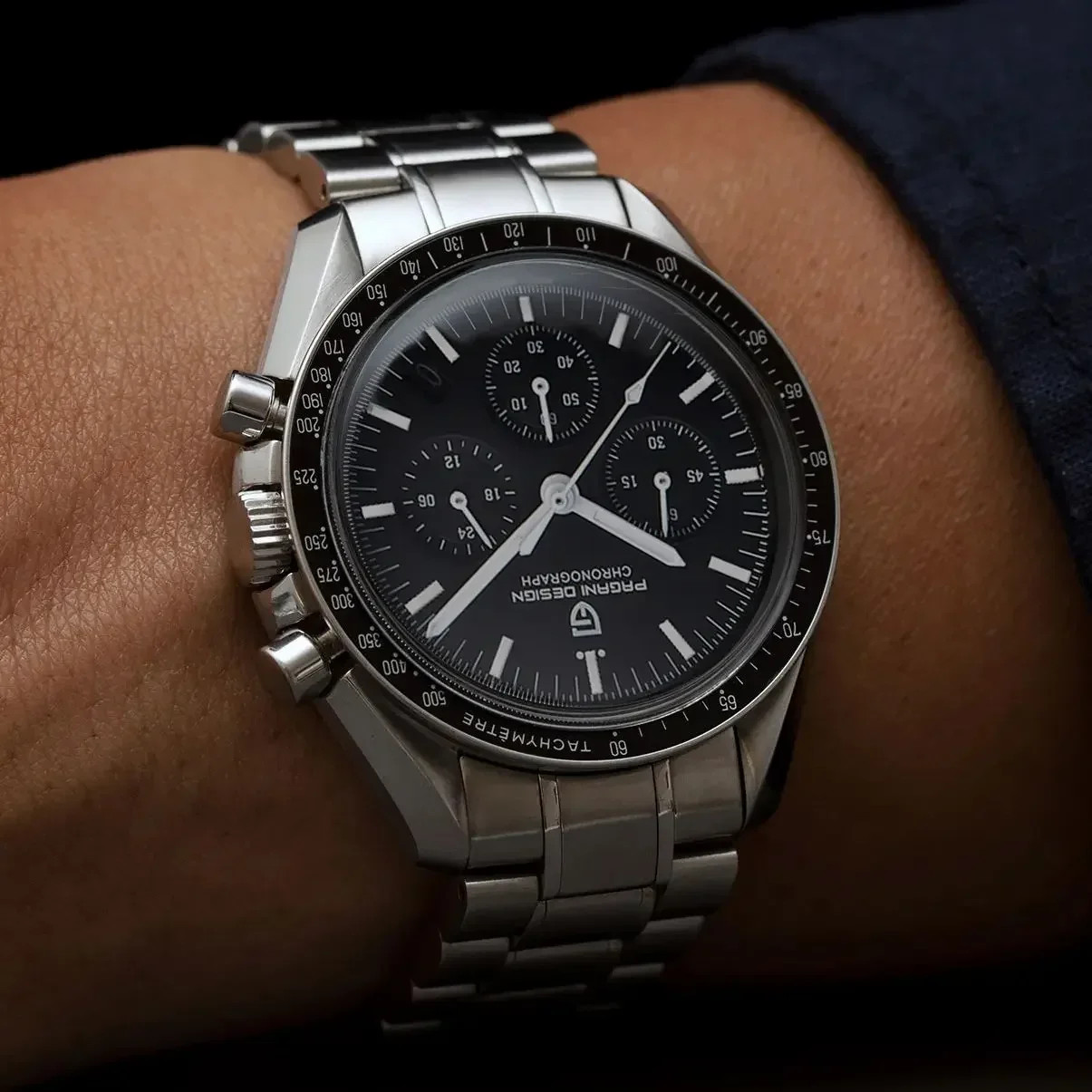 Men’s Chronograph Watch Quartz Auto Date Sapphire Crystal Luxury Sport