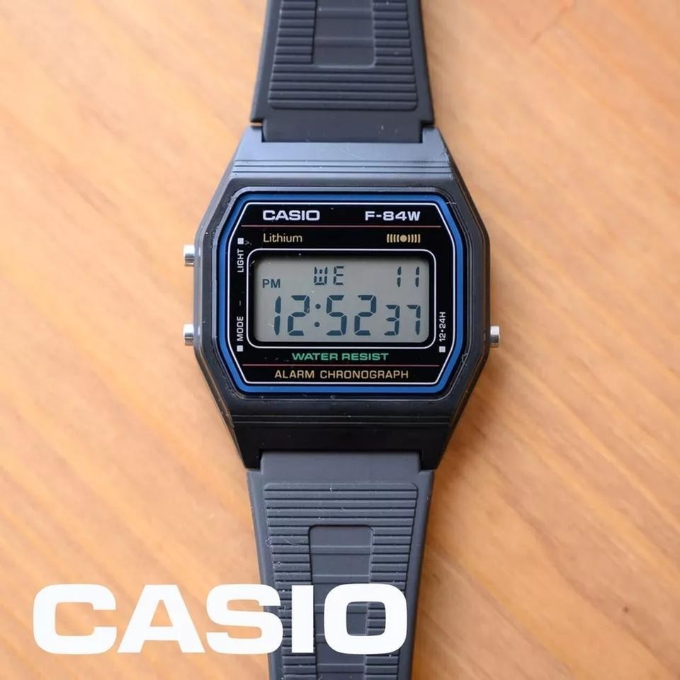 NEW Casio F-84W-1QJH Digital Watch Black Resin JDM Japan Domestic Market
