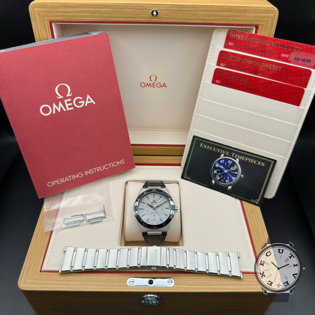 Omega Constellation 41mm Meteorite Dial 131.30.41.21.99.001 Extra Strap Warranty