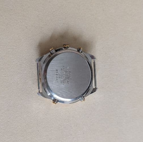 Seiko World Timer 6M15-0020 White Quartz Watch Case Only For Parts or Repair JPN