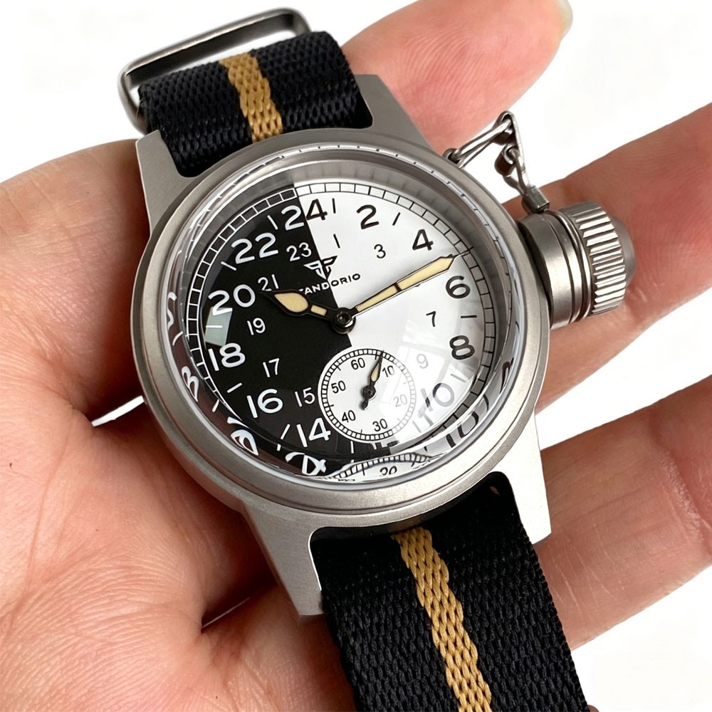Tandorio ST1701 Automatic 36mm Military Frogman Watch Domed Sapphire 24H Dial