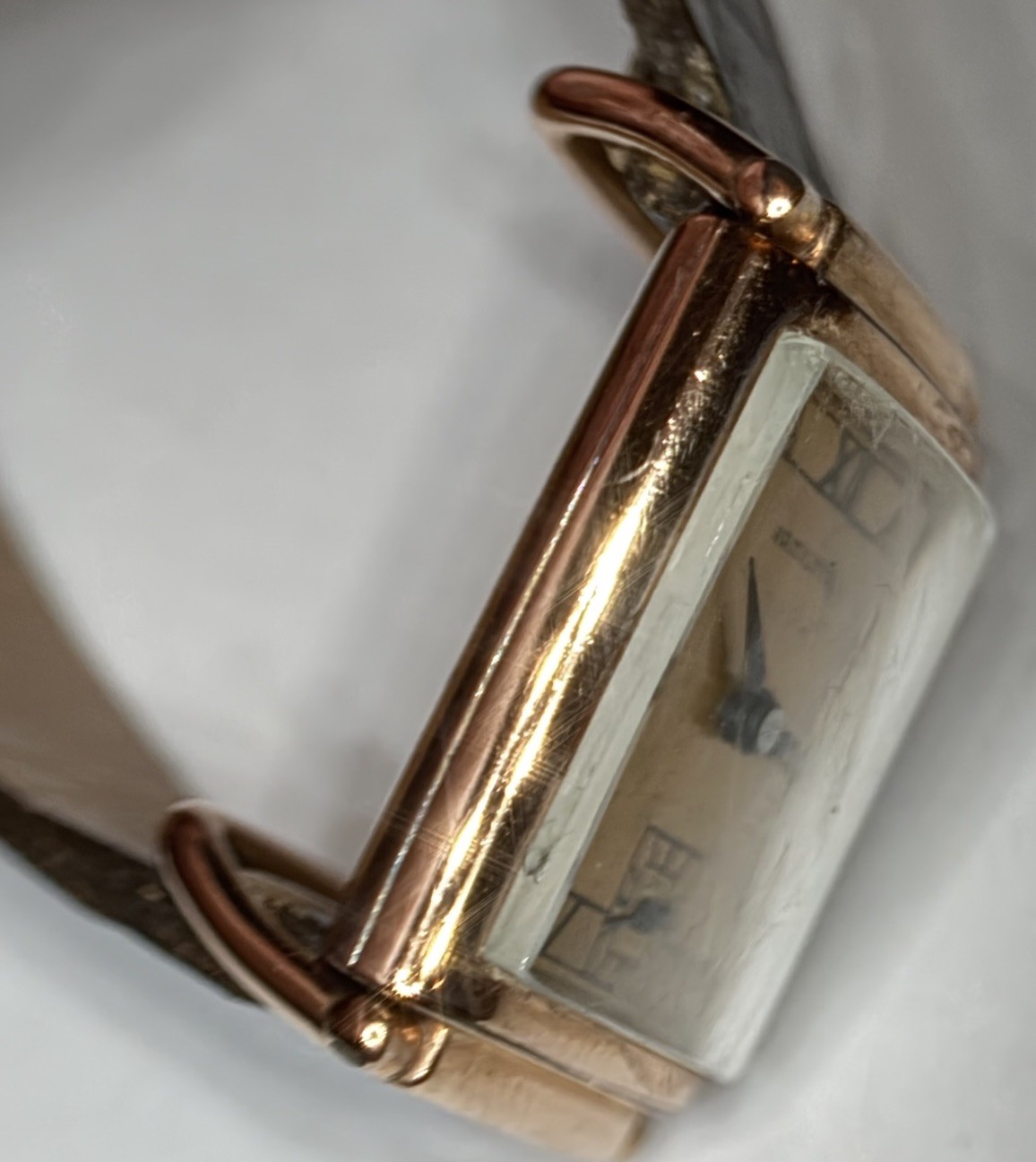HAMILTON WILSHIRE DRIVERS WATCH FLEXIBLE LUGS 14K ROSE GOLD FILLED WATCH CAL 980