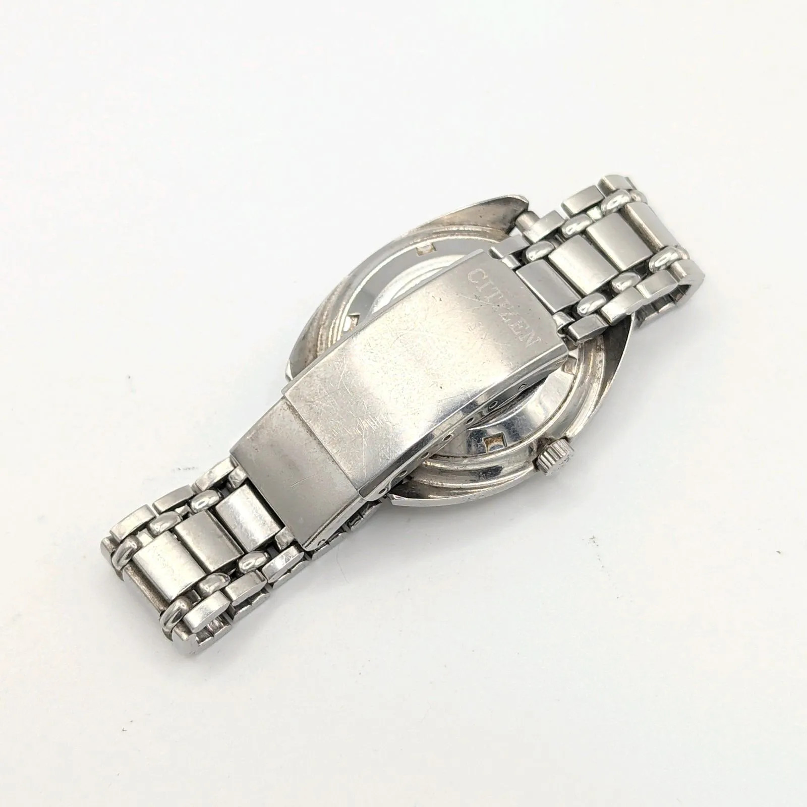 CITIZEN 4-650476 Y Watch Automatic Men’s Round Silver 21 Jewels Y2K 00S Vint