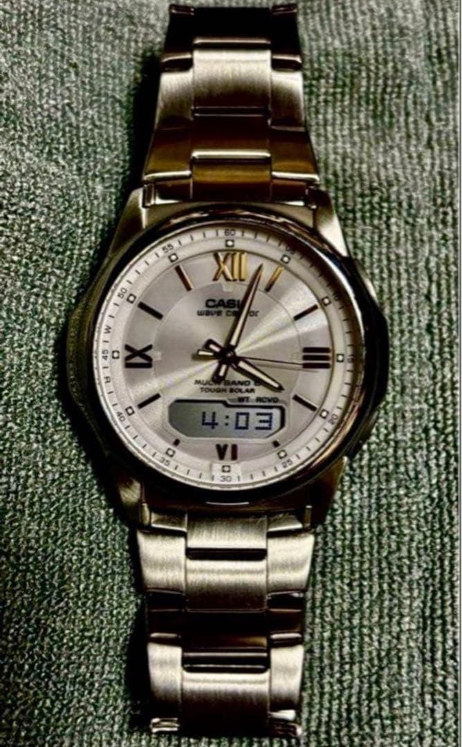 Casio Wave Ceptor Men’s Watch, Excellent Condition, Model 5161 M630, White