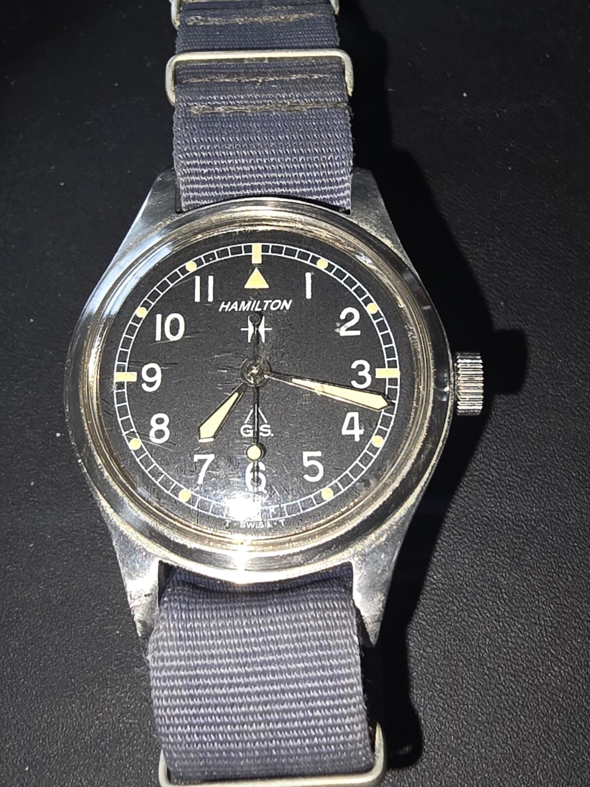 Rare 1960s Hamilton GS 24HR Tropicalized Dial RAF Military Issue Rare
