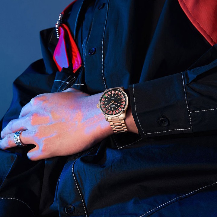 MARK FAIRWHALE Men’s Roulette Dial Rotatable Luminous Waterproof Quartz Watch