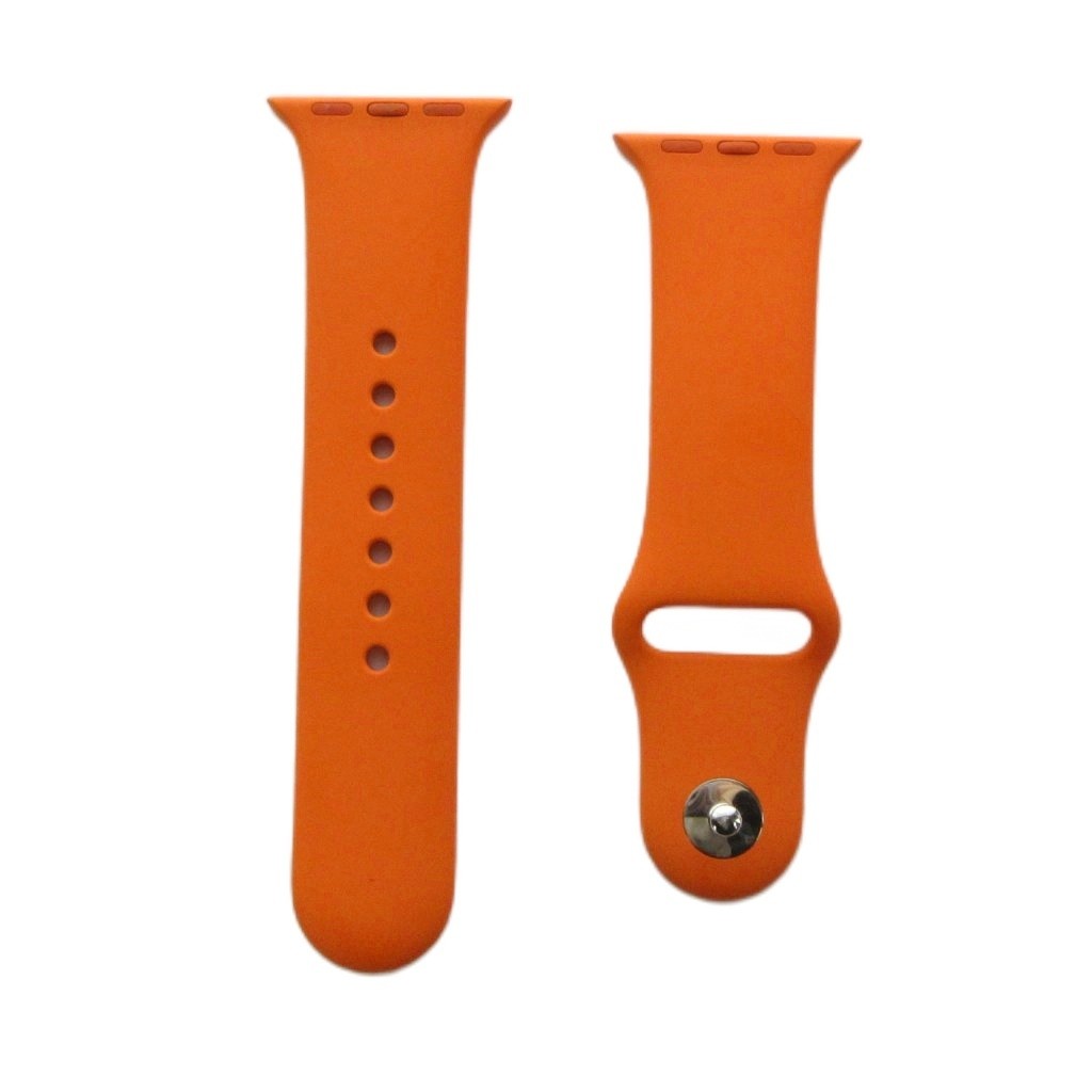 Hermes Orange Rubber Watch Strap S/M 41mm Logo Authentic Good Condition