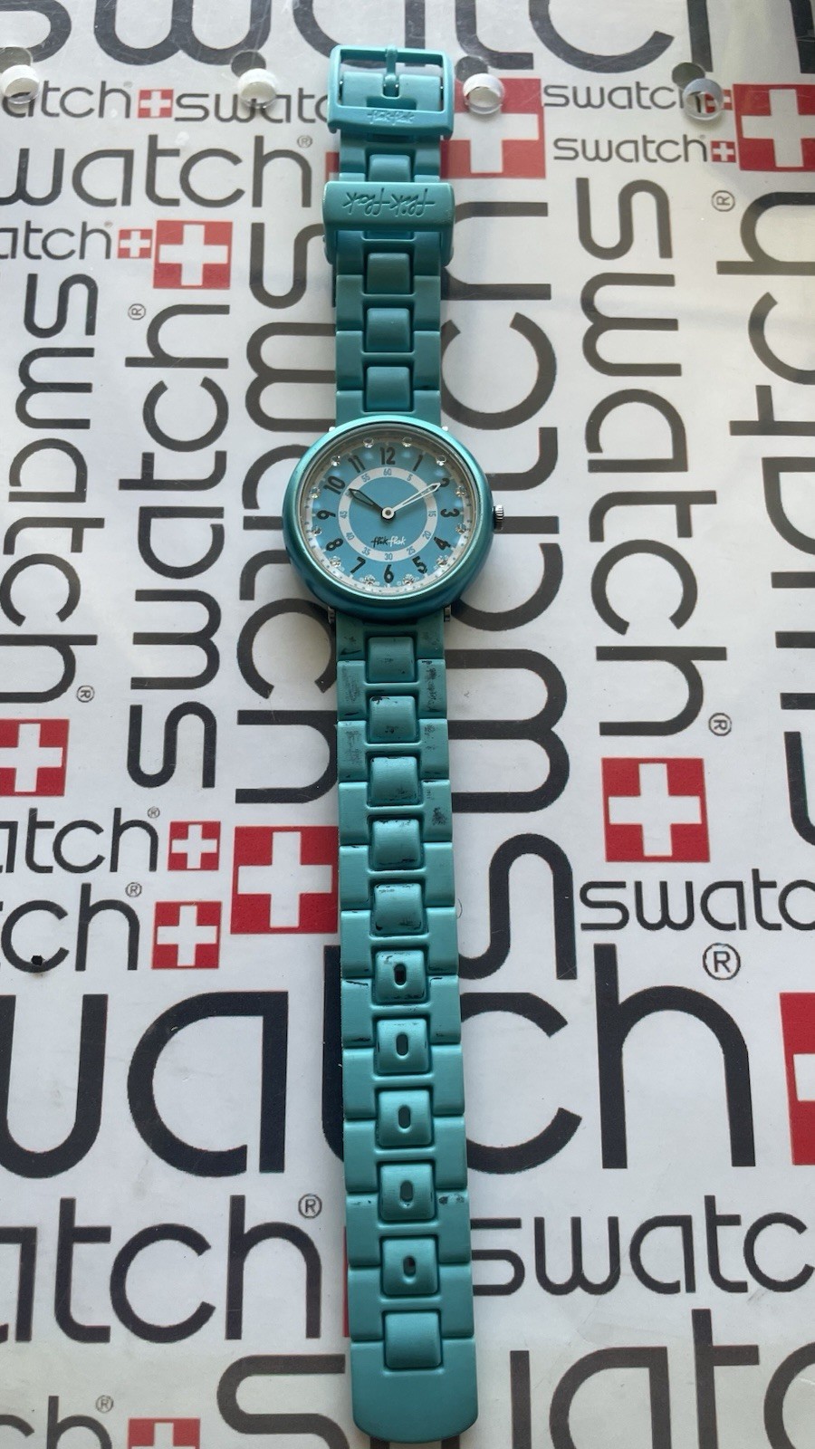 Flick Flack By Swatch Kids Learning Watch 31mm Blue Aluminium Plastic
