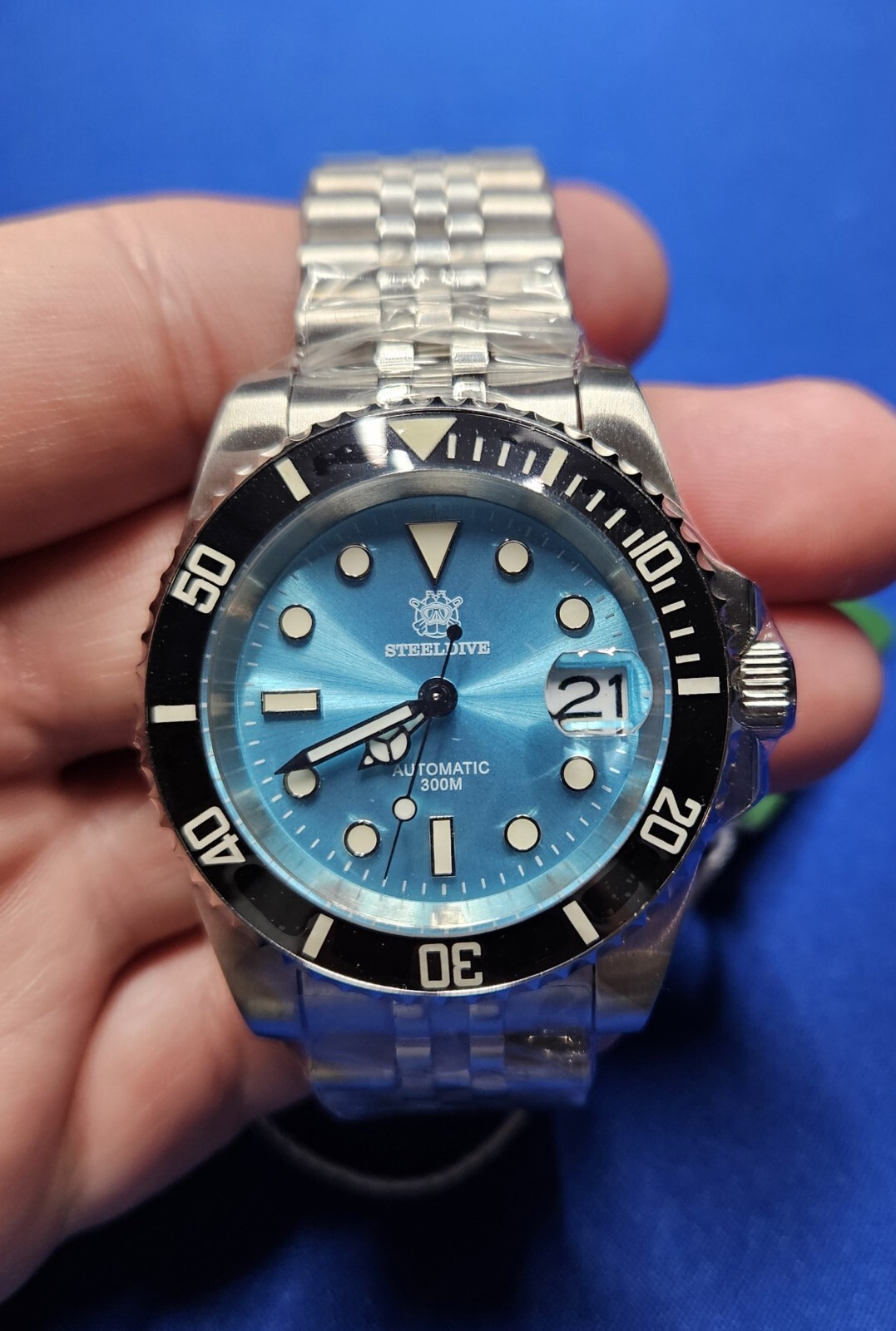 Steeldive Turquoise SD1953 Seiko NH35 Automatic 300m Dive Watch Sapphire Jubilee