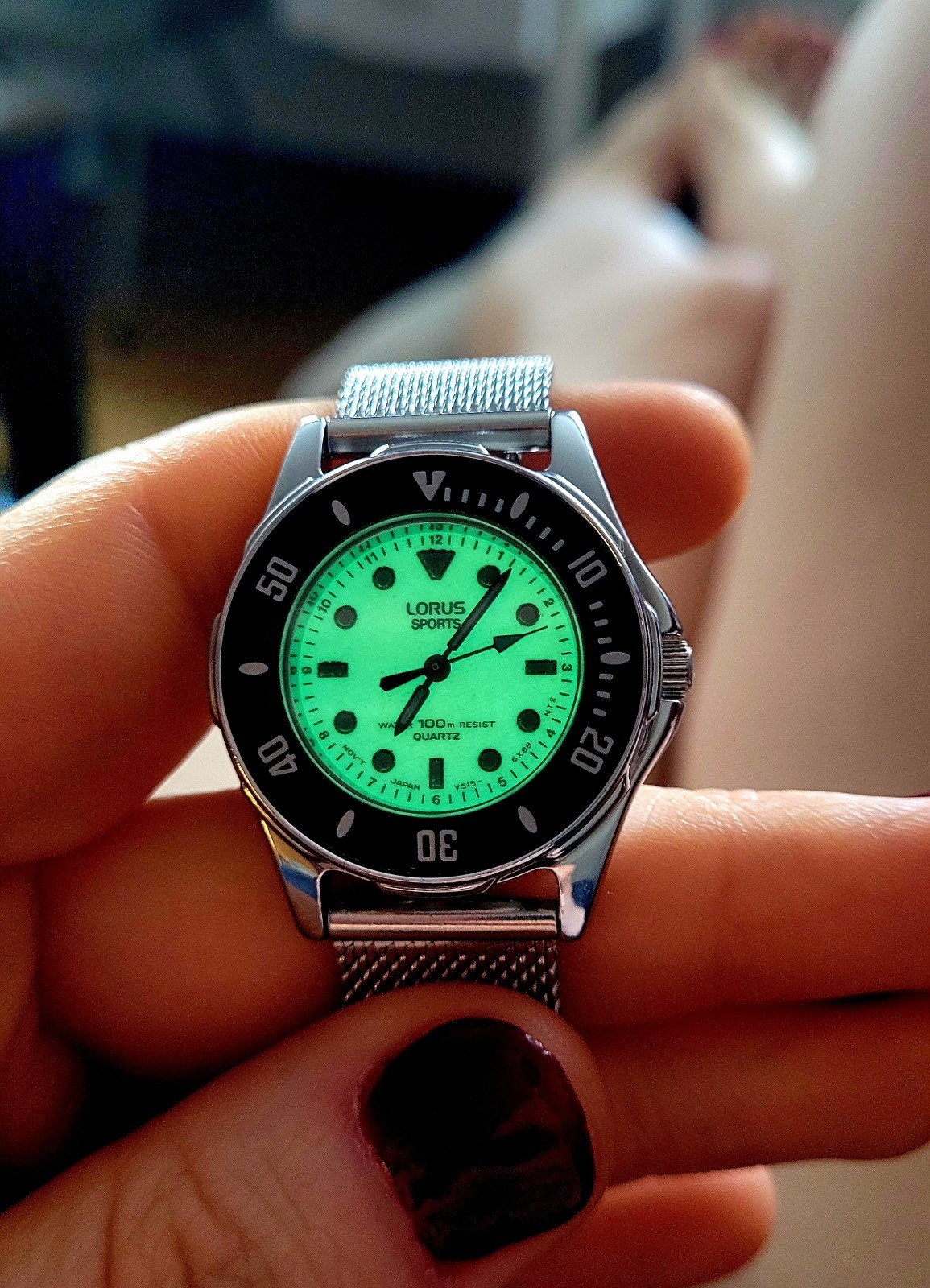 Lorus 60 click dive watch. 150m water resistant. Full lume dial. 30mm diameter