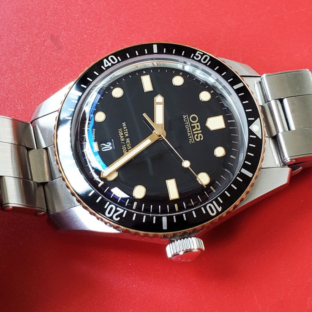 MEN’S ORIS DIVER 65 40MM AUTOMATIC 01 773 7707 4354 CARD LINKS CLEAN