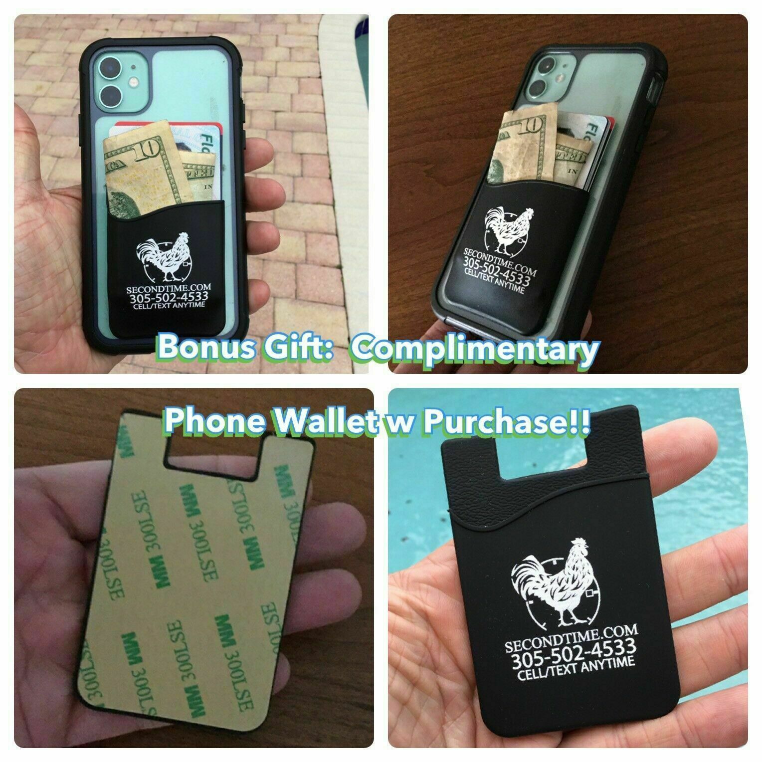SecondTime Novelty Cell Phone Wallet – Rubber/Silicone