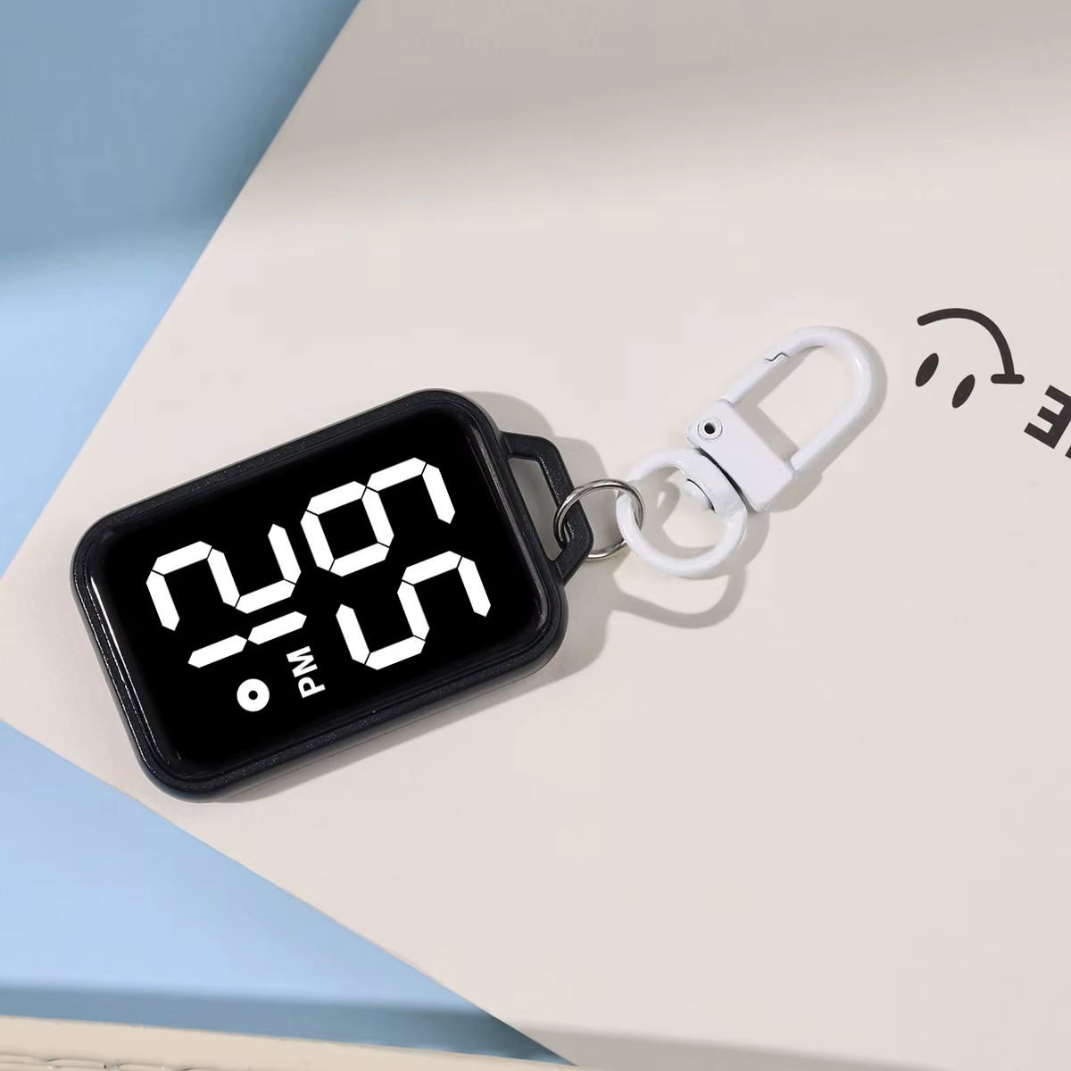 1PC LED Keychain Pocket Watch Digital Display Electronic Watch Student Backpacks
