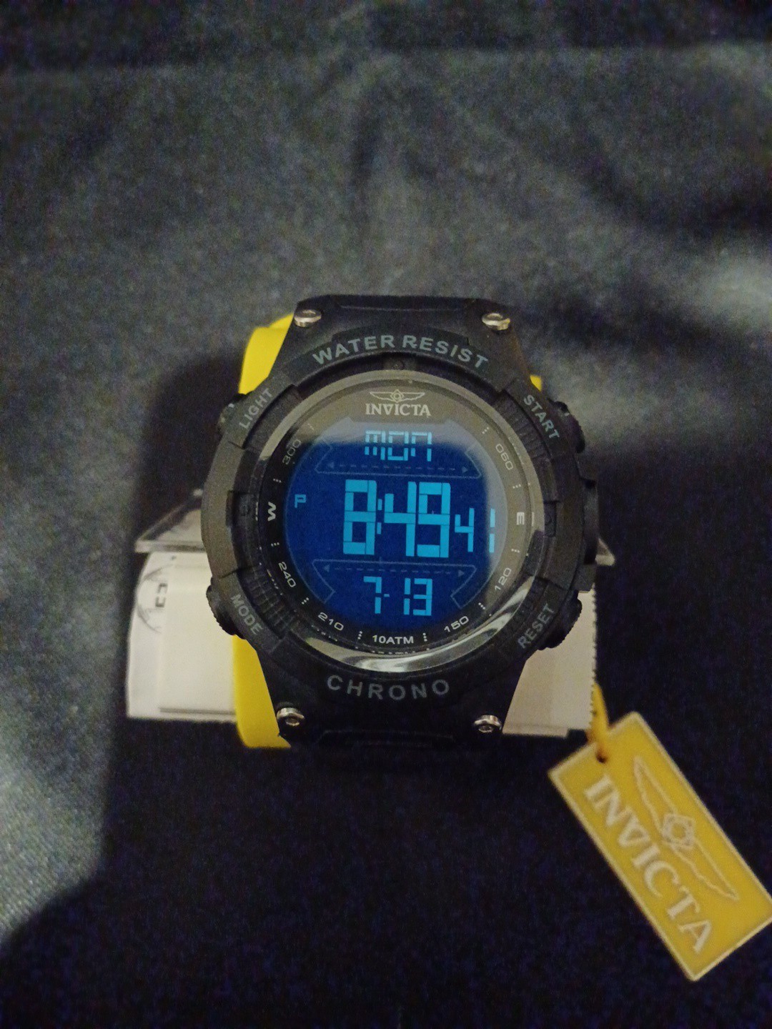 Invicta Racing Men’s Watch 47523 Quartz Digital Black Resin Strap 50mm